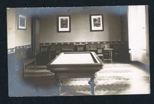 Ansichtskarte Zimmeransicht eines Billard-Zimmers ca. 1900 bis 1915 ungebraucht