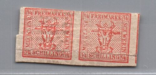 Mecklenburg-Schwerin Michel Nummer 1 2/4 ungebraucht (x)