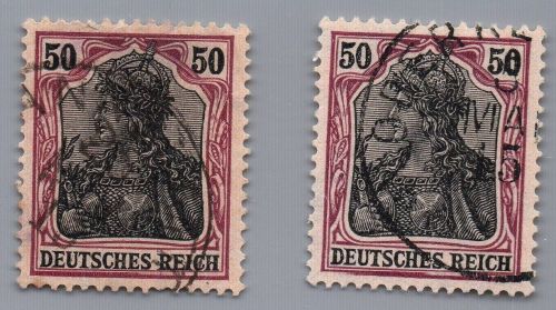 Dt. Reich Michel-Nr. 91 II x + y gestempelt geprüft