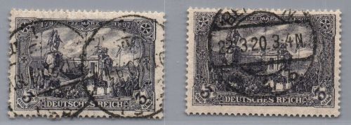 Dt. Reich Michel-Nr. 96 II Ba + Bb gestempelt geprüft