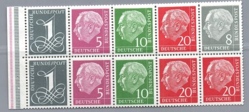 Bund Zusammendruck Michel-Nr. W Z 16 II postfrisch