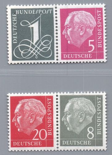 Bund Zusammendruck Michel-Nr. W 17 x + W 23 x postfrisch