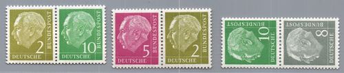 Bund Zusammendruck Michel-Nr. W 12 + W 11 + S 45 postfrisch
