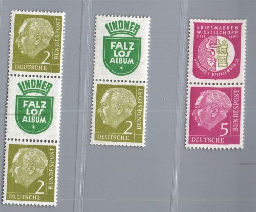 Bund Zusammendruck Michel-Nr. S 41 + S 37 + S 40 postfrisch