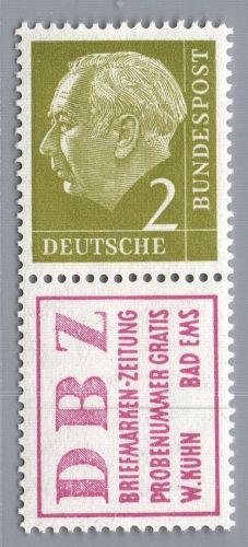 Bund Zusammendruck Michel-Nr. S 13 postfrisch