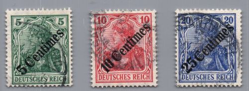 Dt. Auslandspostämter Türkei Michel-Nr. 48 - 50 gestempelt