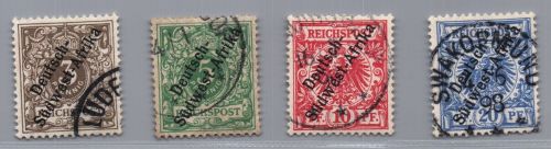 Dt. Kolonien Deutsch Ostafrika Michel-Nr. 1 - 4 gestempelt