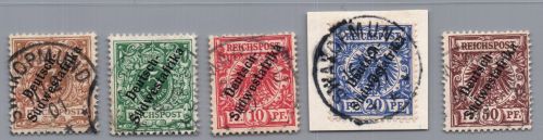 Dt. Kolonien Deutsch Ostafrika Michel-Nr. Lot aus 5 - 10 gestempelt