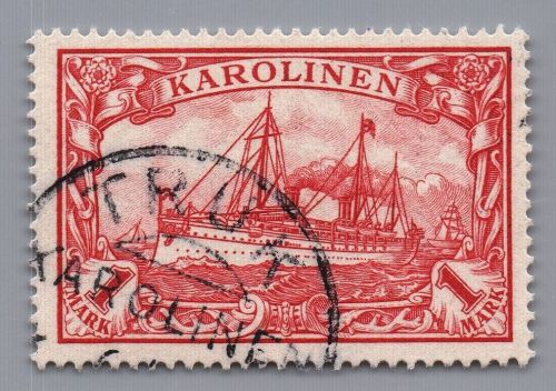 Dt. Kolonien Karolinen Michel-Nr. 16 gestempelt