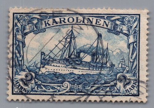 Dt. Kolonien Karolinen Michel-Nr. 17 gestempelt