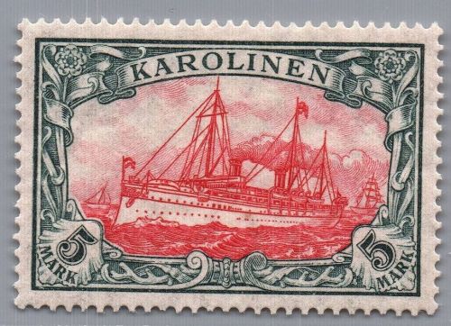 Dt. Kolonien Karolinen Michel-Nr. 22 ungebraucht mit Falz