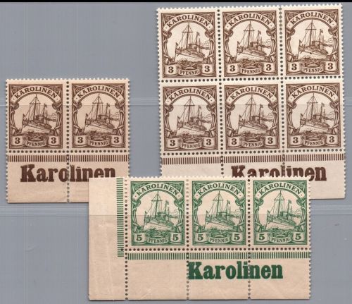 Dt. Kolonien Karolinen LOT Michel-Nr. 7 + 8 ungebraucht / postfrisch