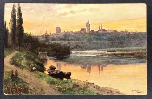 Künstler AK - Bad Wimpfen - Blick auf Wimpfen am Berg - 1918 Stuttgart geprüft