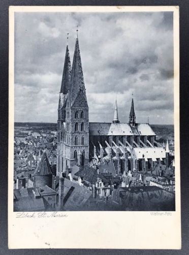 Ansichtskarte Lübeck St. Marien 1934