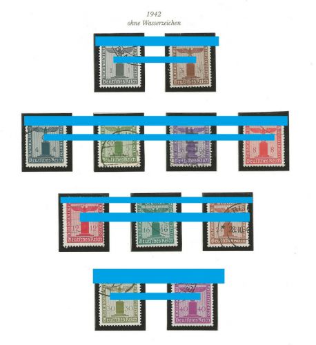 1 Albumseite einer Dt. Reich Sammlung Dienstmarken siehe Bild