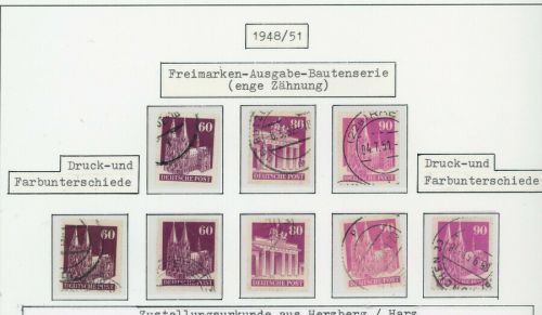 Alliierte Besetzung Bauten - Lot aus Sammlung siehe Bild
