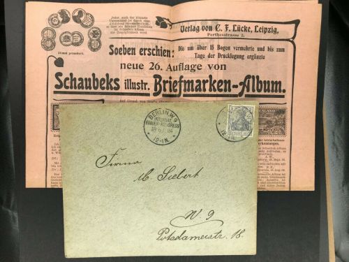 Dt. Reich Einzelfrankatur Germania mit Sonderstempel Berlin Frauen-Kongress 1904