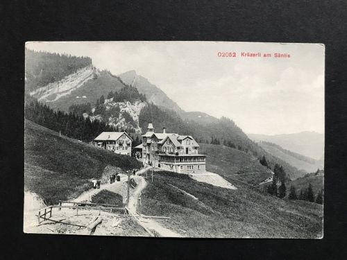 Ansichstkarte Schweiz - Kräzerli am Säntis 1909