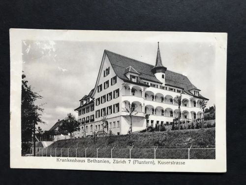 Ansichtskarte Schweiz Krankenhaus Bethanien Zürich - Kuserstrasse