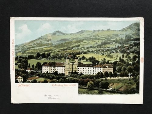 Ansichtskarte Schweiz Schwyz Kollegium Maria Hilf