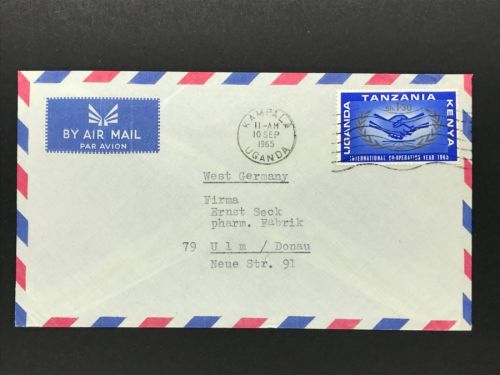 Luftpostbrief Uganda 1965 nach Ulm