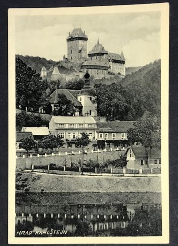 Ansichtskarte Burg Karlštejn Karlstein Prag nicht gelaufen