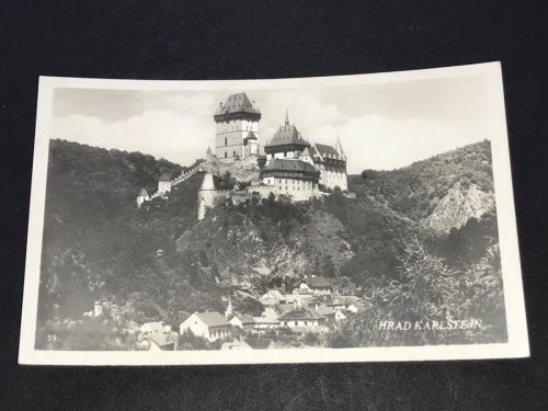 Ansichtskarte Burg Karlštejn Karlstein Prag nicht gelaufen