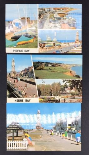 3 Ansichtskarten Herne Bay Großbritannien nicht gelaufen