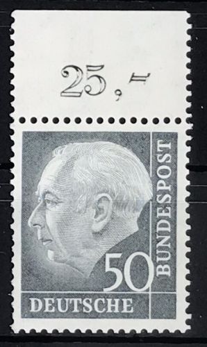 Bund Heuss Michel Nummer 189 Oberrand postfrisch