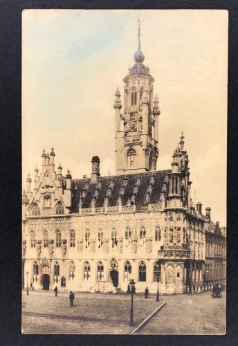 AK Antwerpen Stadhuis Middelburg Feldpost n. Straubing 1915