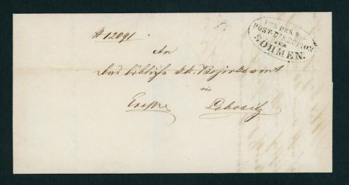 Brief der Post Direktion Böhmen Prag nach Lobsitz 1866