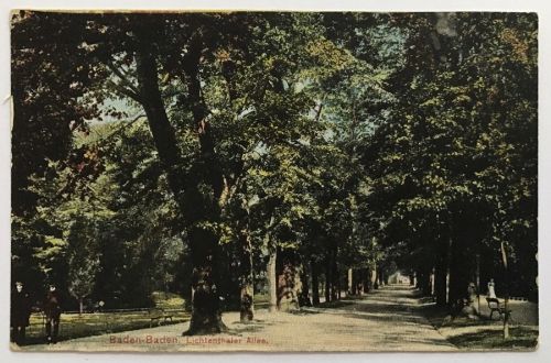 AK Baden-Baden - Lichtenthaler Allee - Feldpost - 26.1.1917 n. Coburg