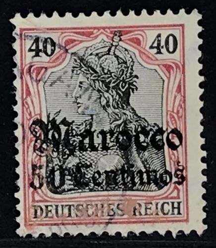 Deutsche Auslandspostämter Marokko Michel Nummer 40 gestempelt