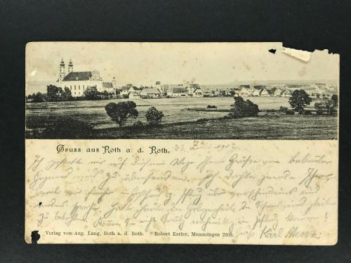 Ansichtskarte Gruss aus Roth a.d. Roth - beschädigt 1902