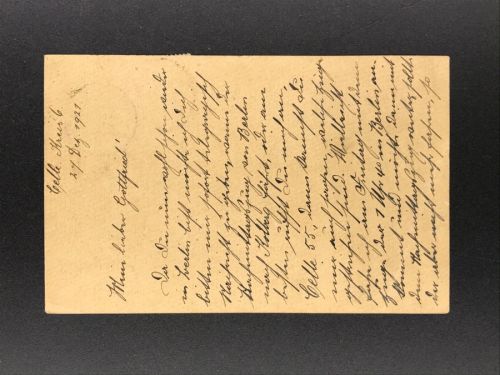 Ganzsache Dt. Reich - Germania + ZuF Celle nach Berlin 27.12.1921