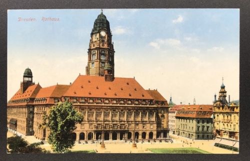 Ansichtskarte Dresden Rathaus - nicht gelaufen -