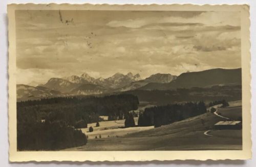 AK Tannheimergruppe mit Aggenstein von Hellengerst - gelaufen Kempten n. Ulm