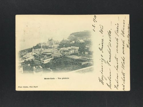 Ansichtskarte Monte Carlo 1900 nach Košice / Kaschau Ungarn