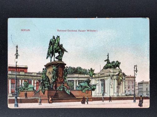 AK Berlin - National Denkmal Kaiser Wilhelm Felpost Markendorf 14.5.1915