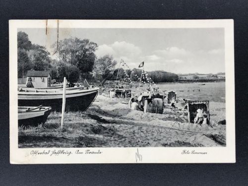AK Ostseebad Haffkrug Strand 1936 - beschädigt