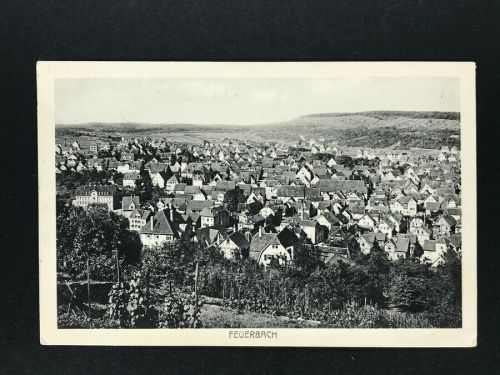 Ansichtskarte Feuerbach - Totalansicht 1920 nach Berlin