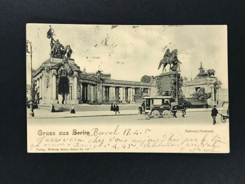 Ansichtskarte Berlin - Gruß aus Berlin National - Denkmal, Basel n. Brug 1905