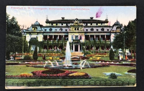 AK Frankfurt Palmengarten Gesellschaftshaus Feldpost 7.2.1915