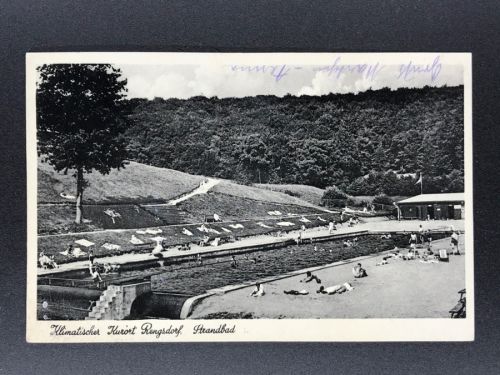 AK Klimatischere Kurort Rengsdorf - Strandbad gelaufen 1943