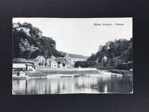 Ansichtskarte Rathen Sächsische Schweiz gelaufen Feldpost Königstein 1918