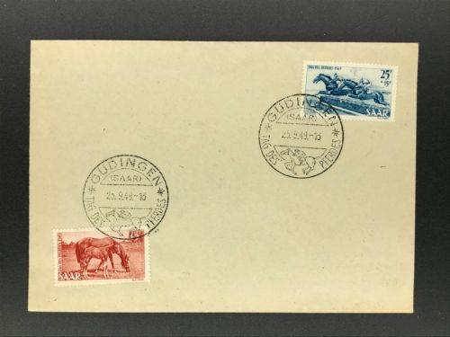 Saar FDC MiNr. 265 + 266 Sonderstempel Güdingen