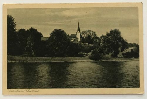 Feldpost AK Gstadt am Chiemsee, Sonderstempel Prien 1943 n. Oberhausen