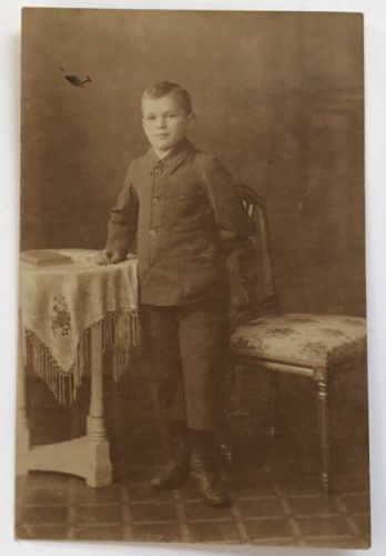 alte Foto AK Junge in Uniform - gelaufen Pfalzgräfenweiler n. Herrenberg 11.5.17