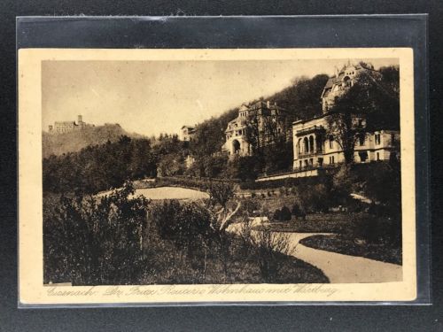 Ansichtskarte Eisenach Wohnhaus Dr. Fritz Reuter mit Wartburg