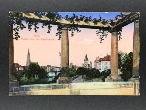 Ansichtskarte Metz Blick von der Esplanade -1917 Feldpost